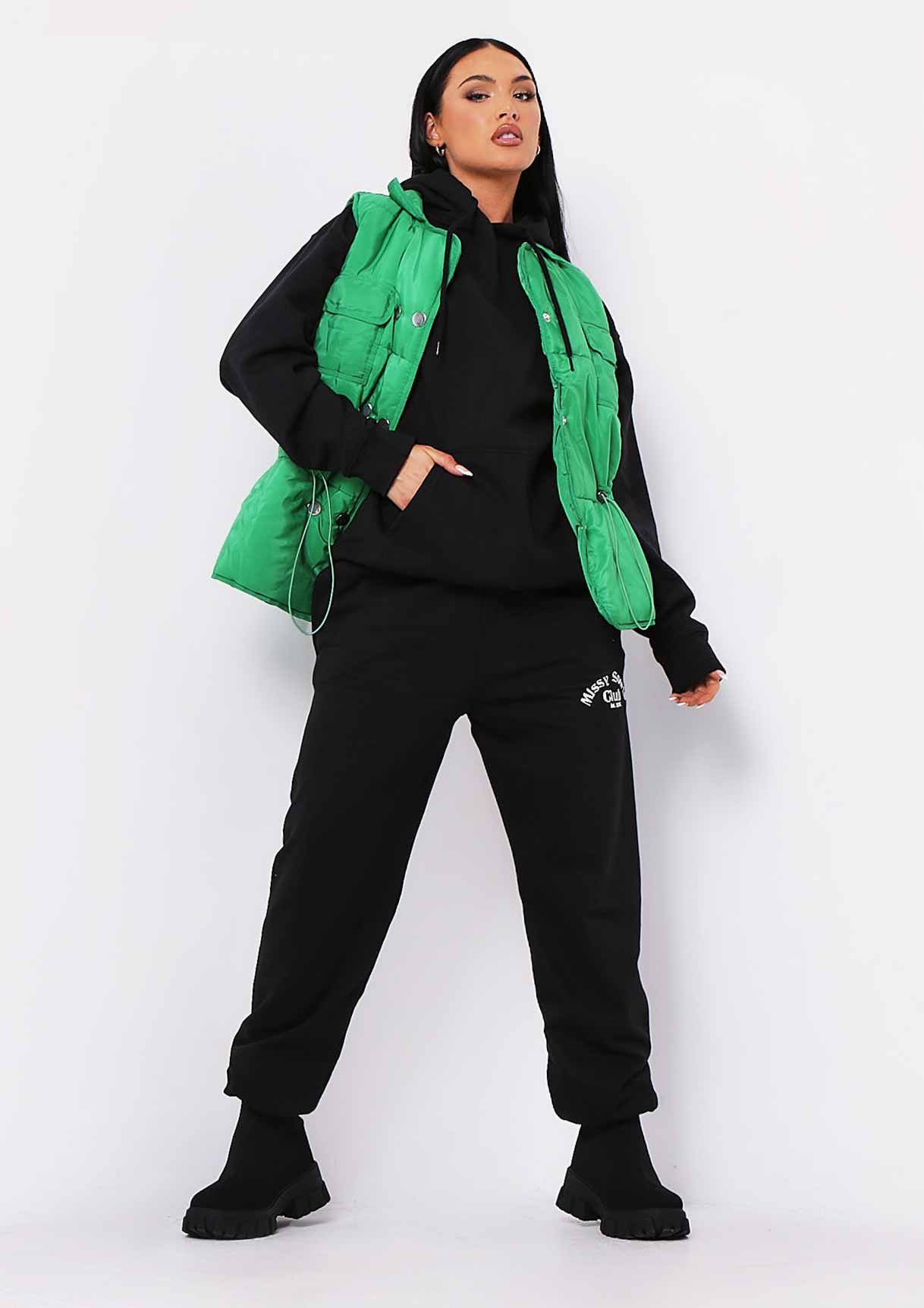 Nelly Green Padded Toggle Detail Gilet sold by Missy Empire product image thumbnail 5