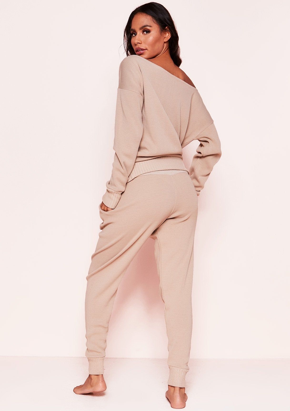 Jacky Beige Jumper Loungewear Set sold by Missy Empire product image thumbnail 3