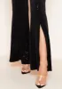 Taylor Black Sequin Front Split Flared Trousers sold by Missy Empire