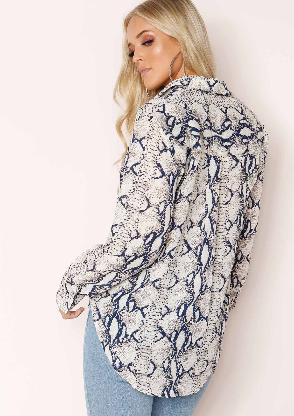Robyn Snake Print Shirt sold by Missy Empire product image thumbnail 5