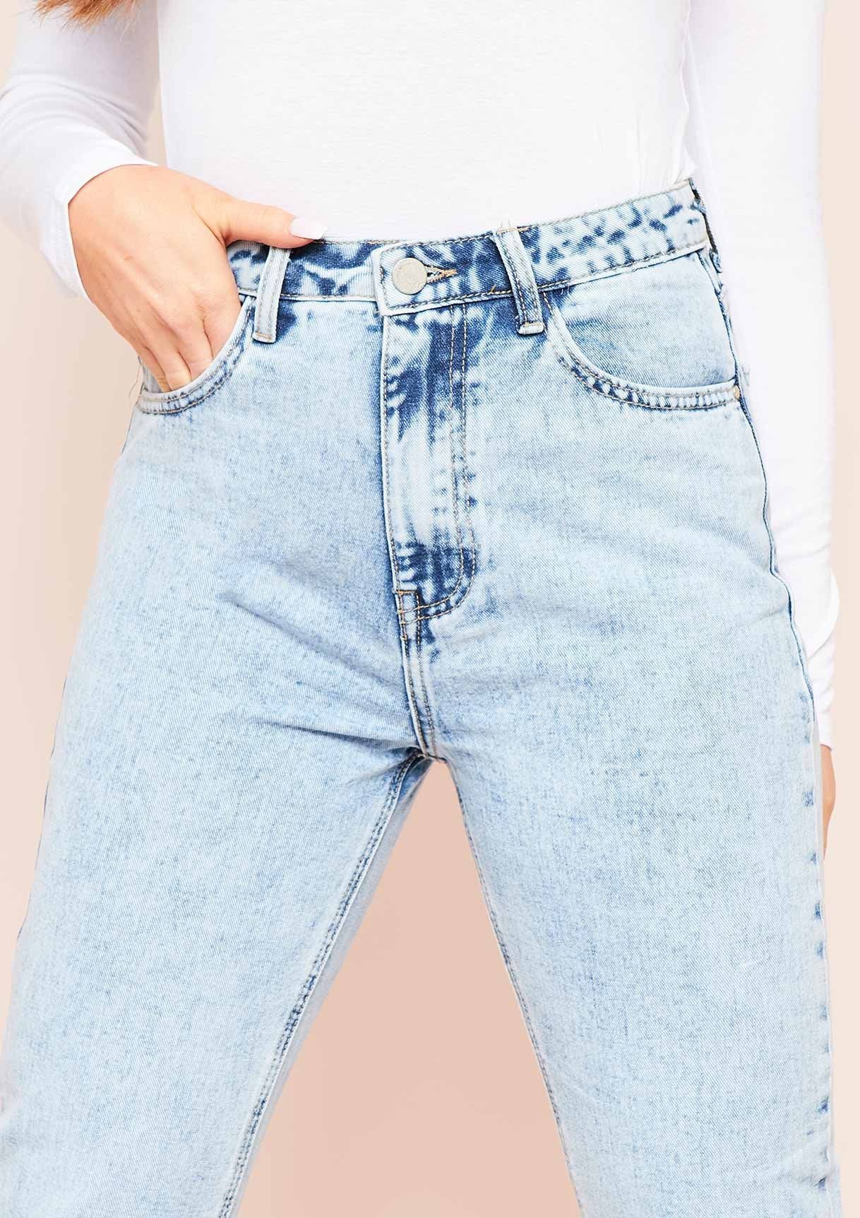 Kaydi Denim Light Wash Mom Jeans sold by Missy Empire product image thumbnail 3