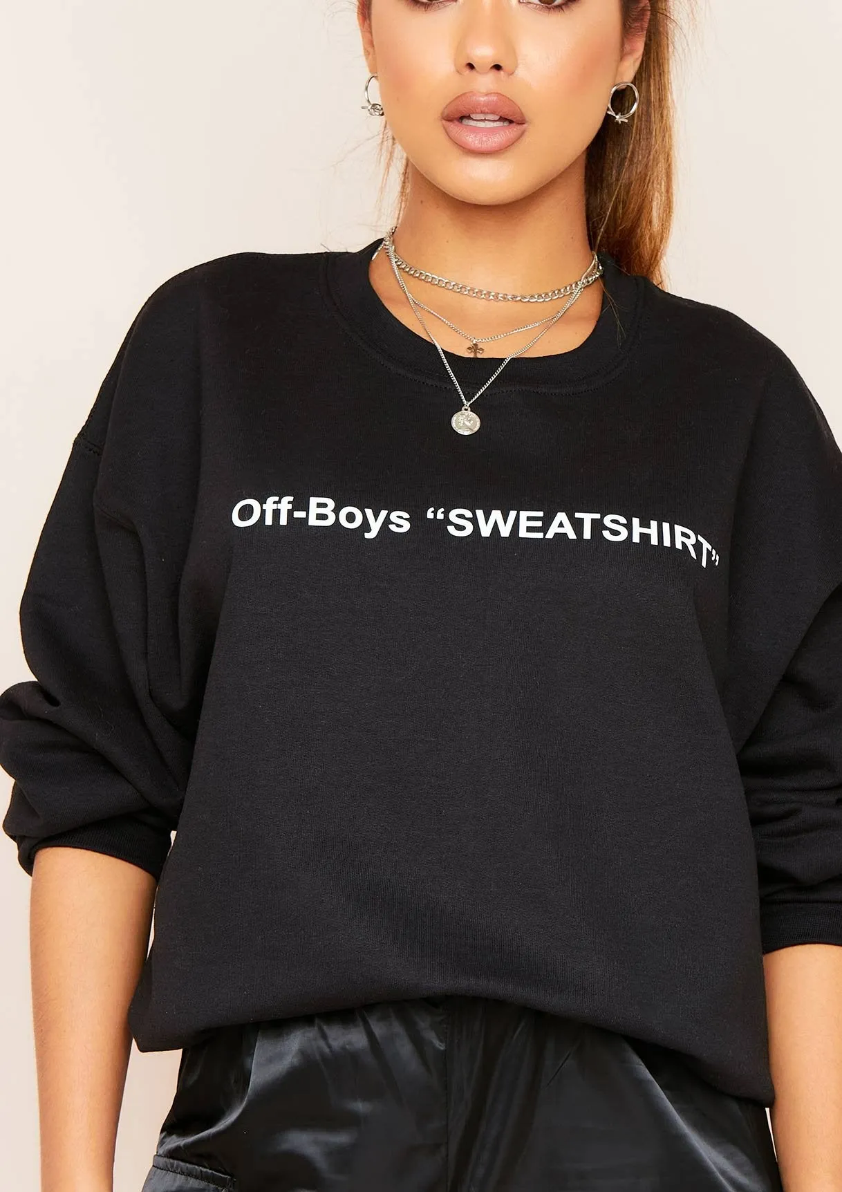 Handsa Black Slogan Off-Boys Sweatshirt sold by Missy Empire product image thumbnail 2