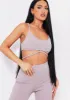 Bianca Mocha Ribbed Knit Strappy Bralet sold by Missy Empire