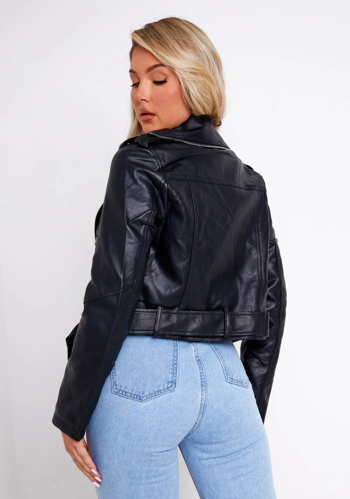 Lexi Black Faux Leather Jacket sold by Missy Empire product image thumbnail 3