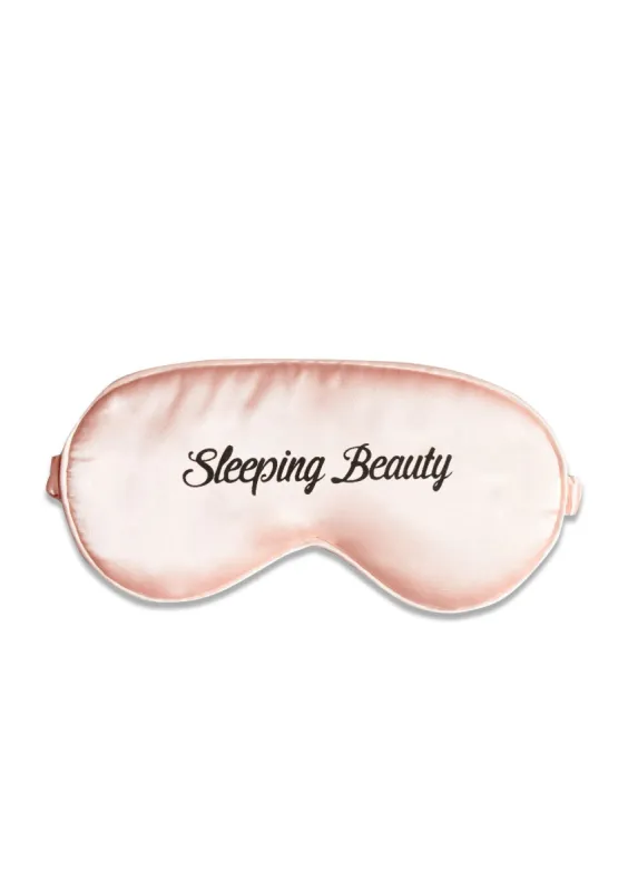 Olva Pink Sleeping Beauty Satin Sleep Mask sold by Missy Empire