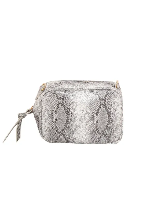 Samantha Grey Snake Print Mini Bag sold by Missy Empire