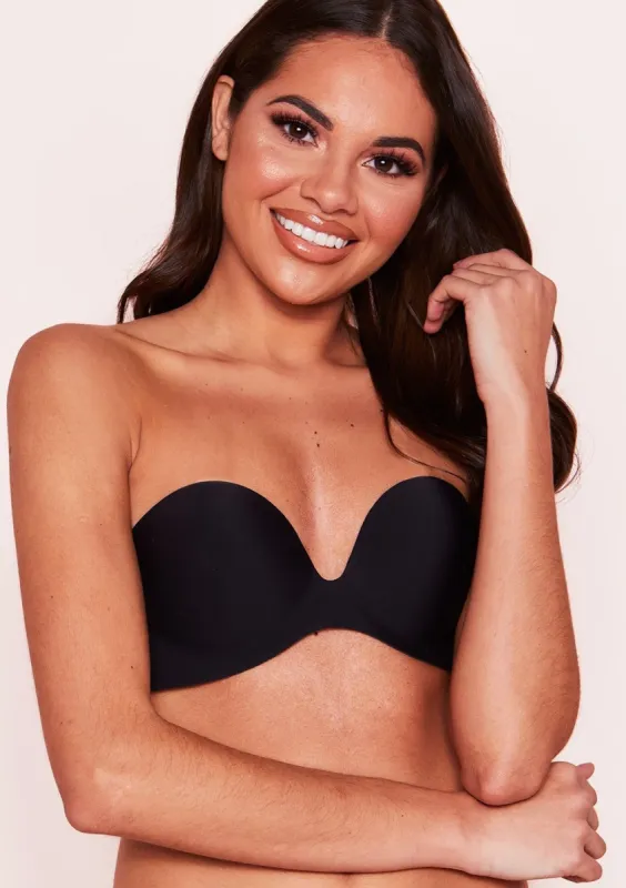 Ann Black Push Up Self-Adhesive Bra sold by Missy Empire