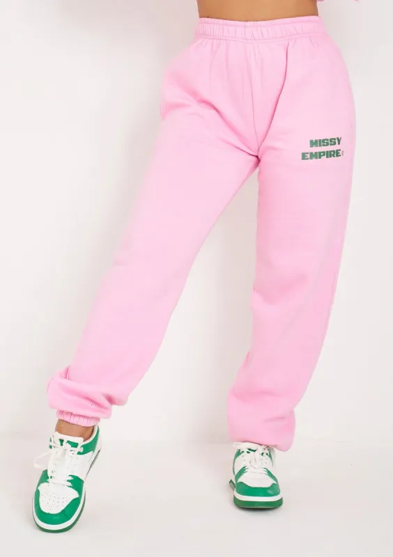 Annabella Baby Pink Printed Cuffed Joggers sold by Missy Empire
