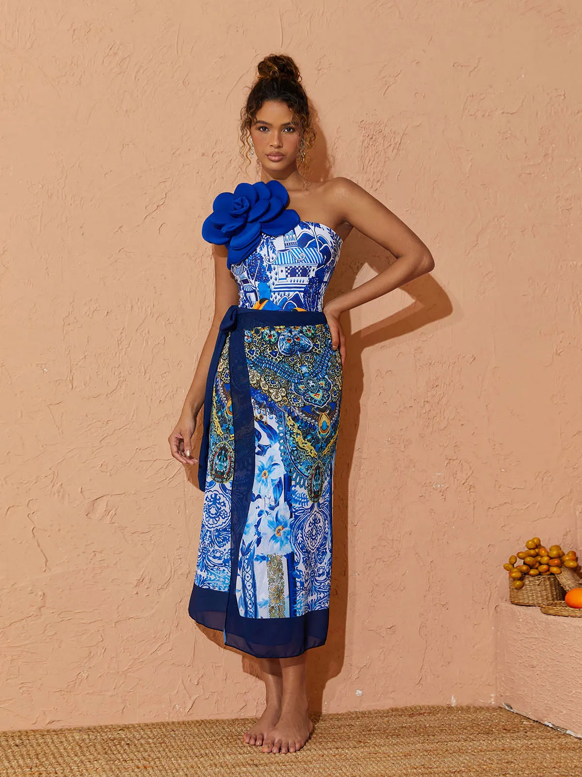 Aether Flower Toucan Printed Swimwear Two Piece Set sold by Mew Mews