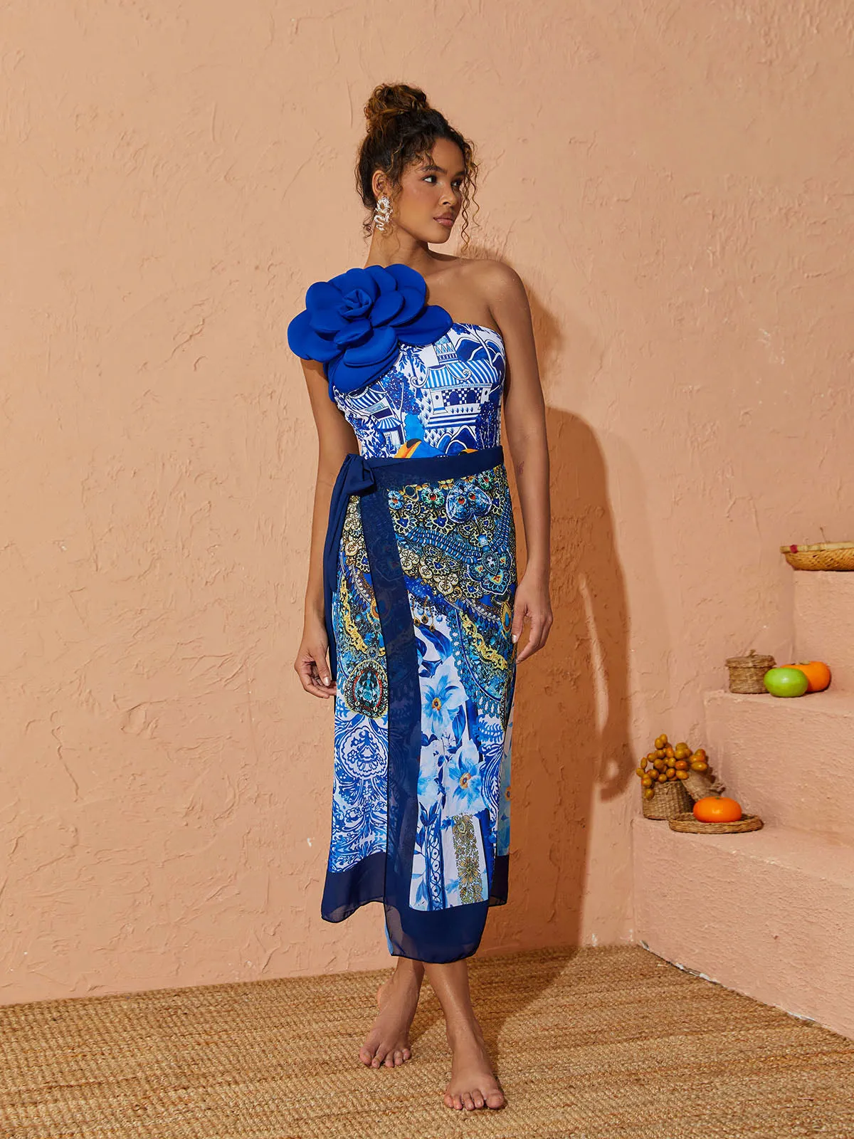 Aether Flower Toucan Printed Swimwear Two Piece Set sold by Mew Mews product image thumbnail 2