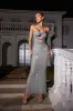 Tris Strapless Crystal Cutout Maxi Dress sold by Mew Mews