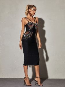Rowen Embellished Bandage Midi Dress sold by Mew Mews