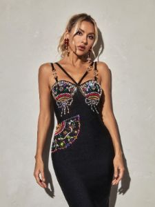 Rowen Embellished Bandage Midi Dress sold by Mew Mews
