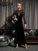 Dana Long Sleeve Mesh Maxi Dress In Black sold by Mew Mews
