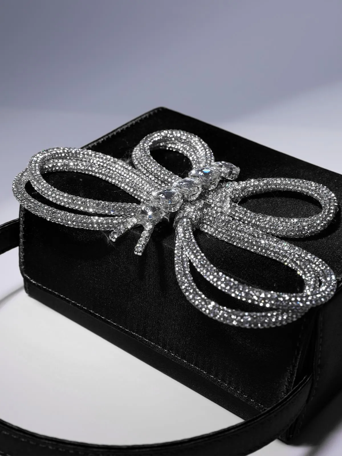 Fia Crystal Butterfly Clutch In Black sold by Mew Mews product image thumbnail 5