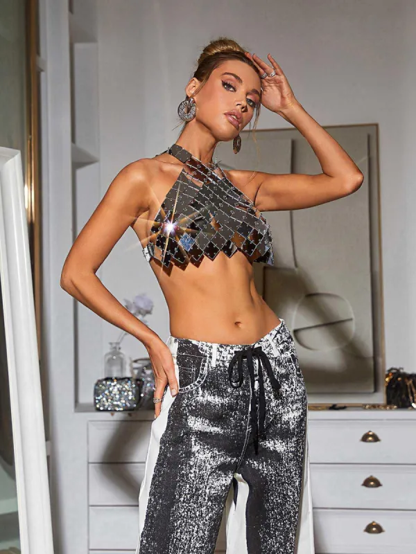 Tuuli Chainmail Crop Top sold by Mew Mews