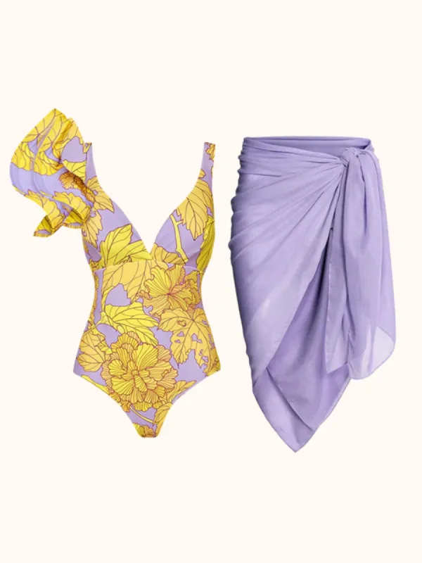 Ayodele Ruffle Swimwear Two Piece Set sold by Mew Mews