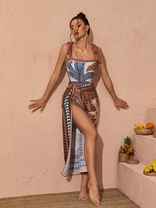 Annaka Printed Swimwear Two Piece Set sold by Mew Mews