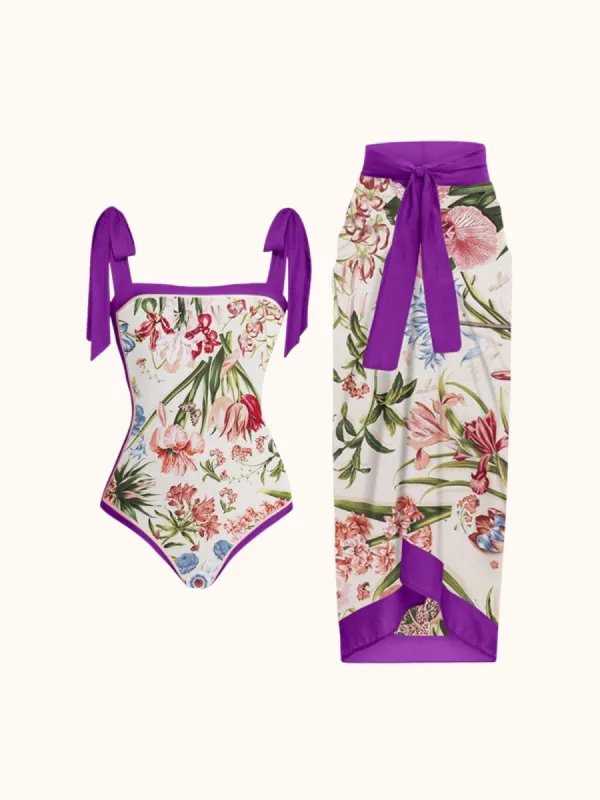 Winifred Printed Swimwear Two Piece Set sold by Mew Mews