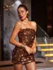 Annemarie Strapless Circle Sequin Mini Dress sold by Mew Mews