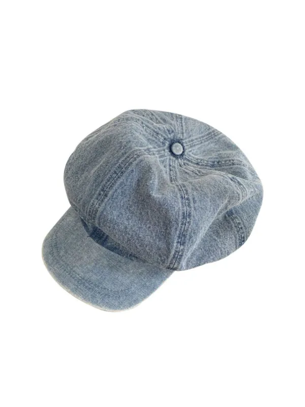 Mehetabel Denim Cap In Light Blue sold by Mew Mews