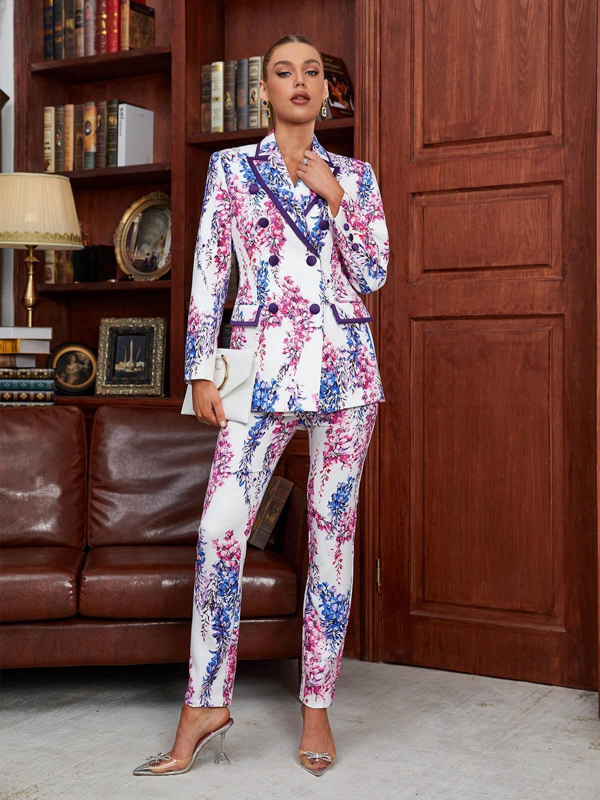 Rocio Printed Blazer Set sold by Mew Mews
