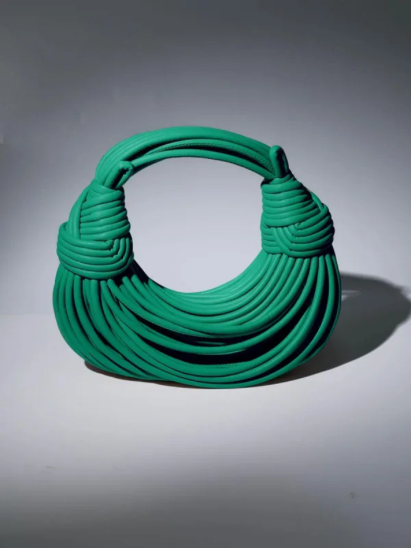 Camila Double Knot Tote Bag In Green sold by Mew Mews