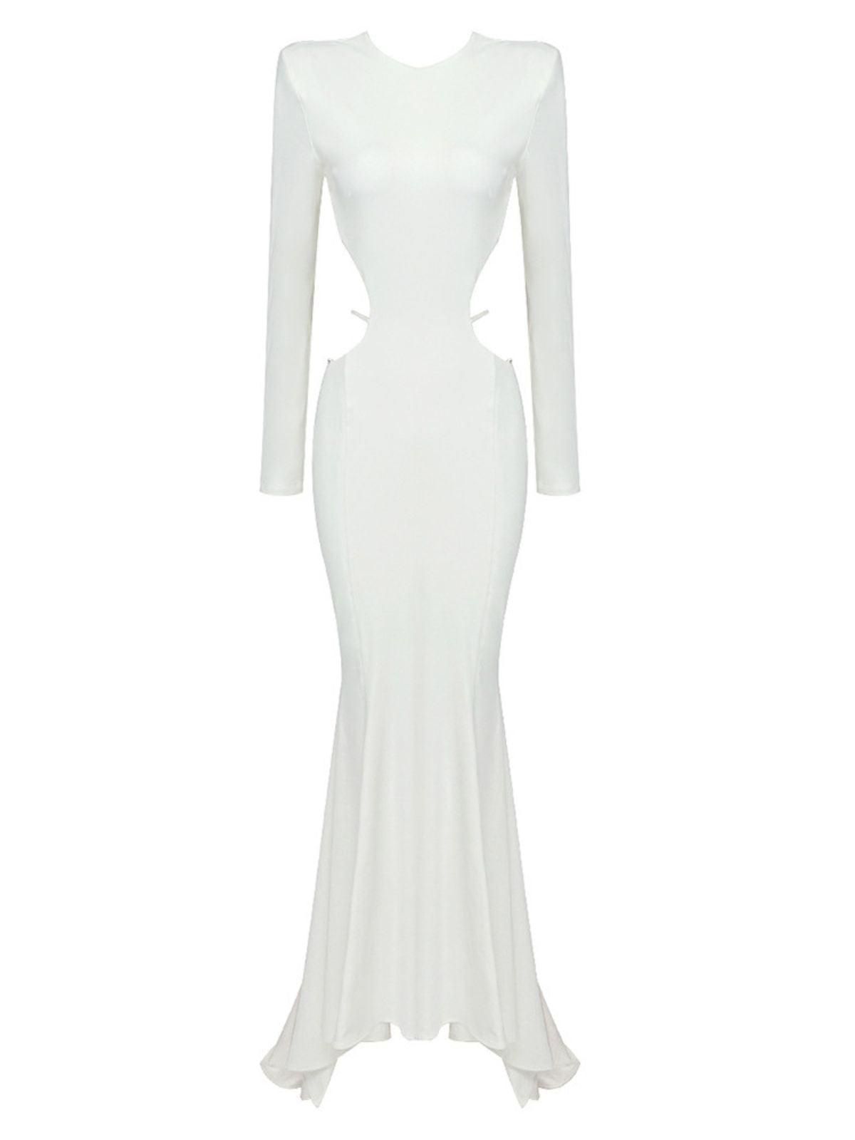 Elinor Backless Embellished Maxi Dress In White sold by Mew Mews product image thumbnail 7