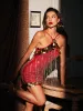 Hawthorne Bandage Crystal Fringe Mini Dress sold by Mew Mews
