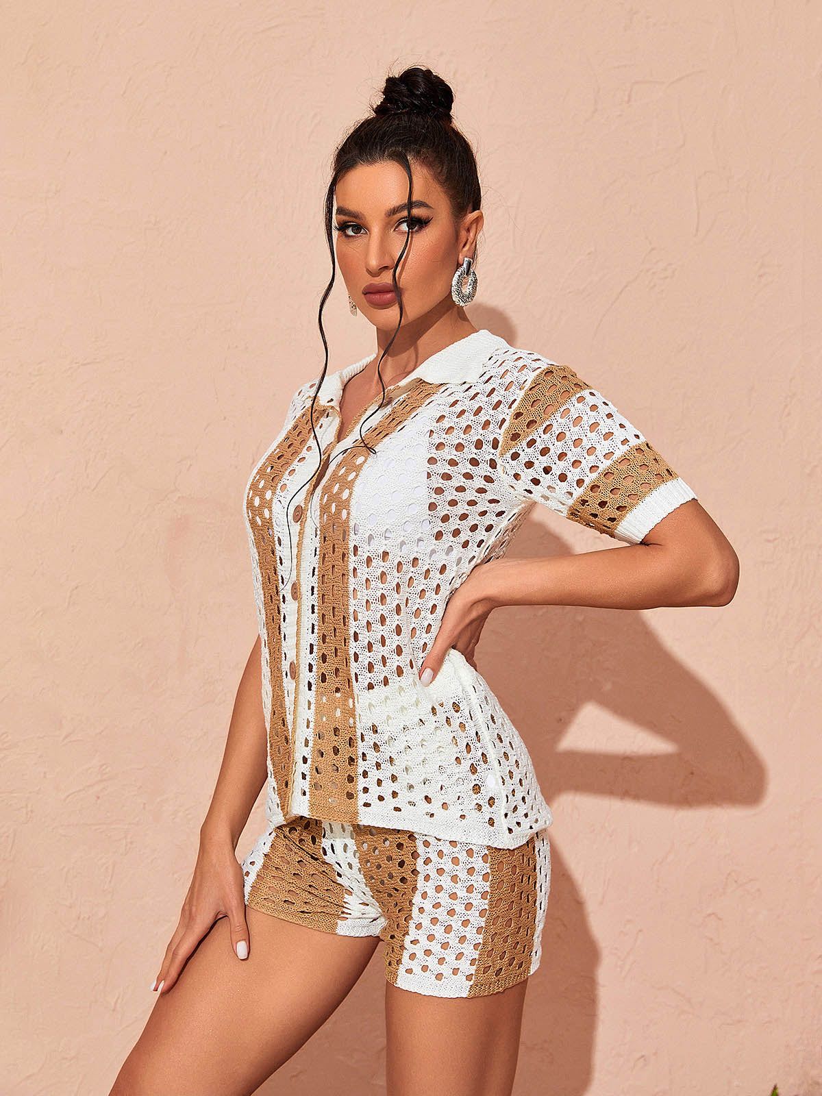 Bishop Hollow Knitted Shorts Two Piece Set sold by Mew Mews product image thumbnail 5