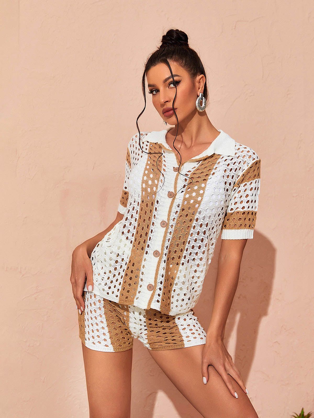 Bishop Hollow Knitted Shorts Two Piece Set sold by Mew Mews product image thumbnail 2