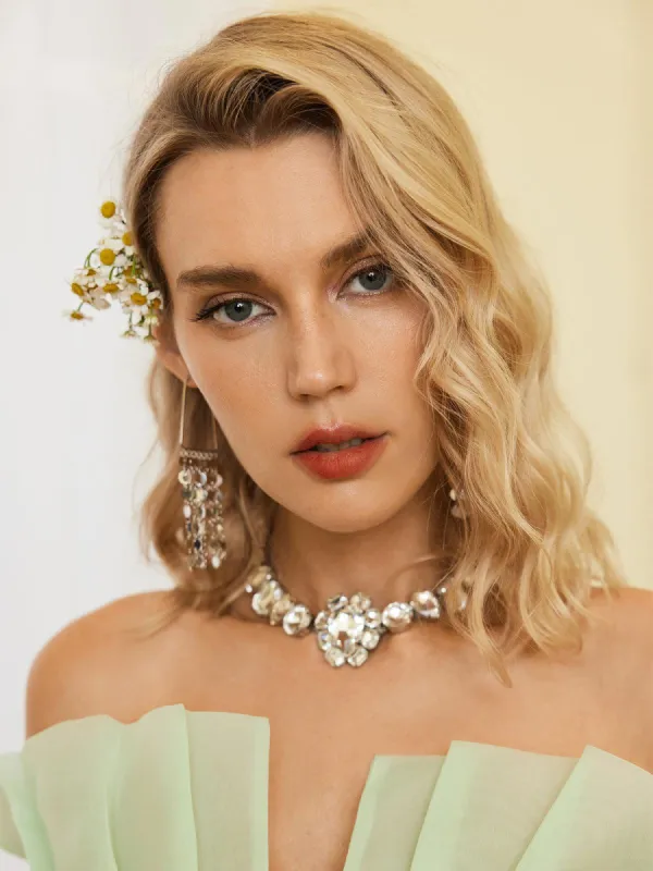 Van Sequin Fringe Triangle Earrings sold by Mew Mews