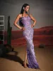 Jaylen Strapless Floral Rhinestone Maxi Dress sold by Mew Mews