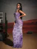 Jaylen Strapless Floral Rhinestone Maxi Dress sold by Mew Mews