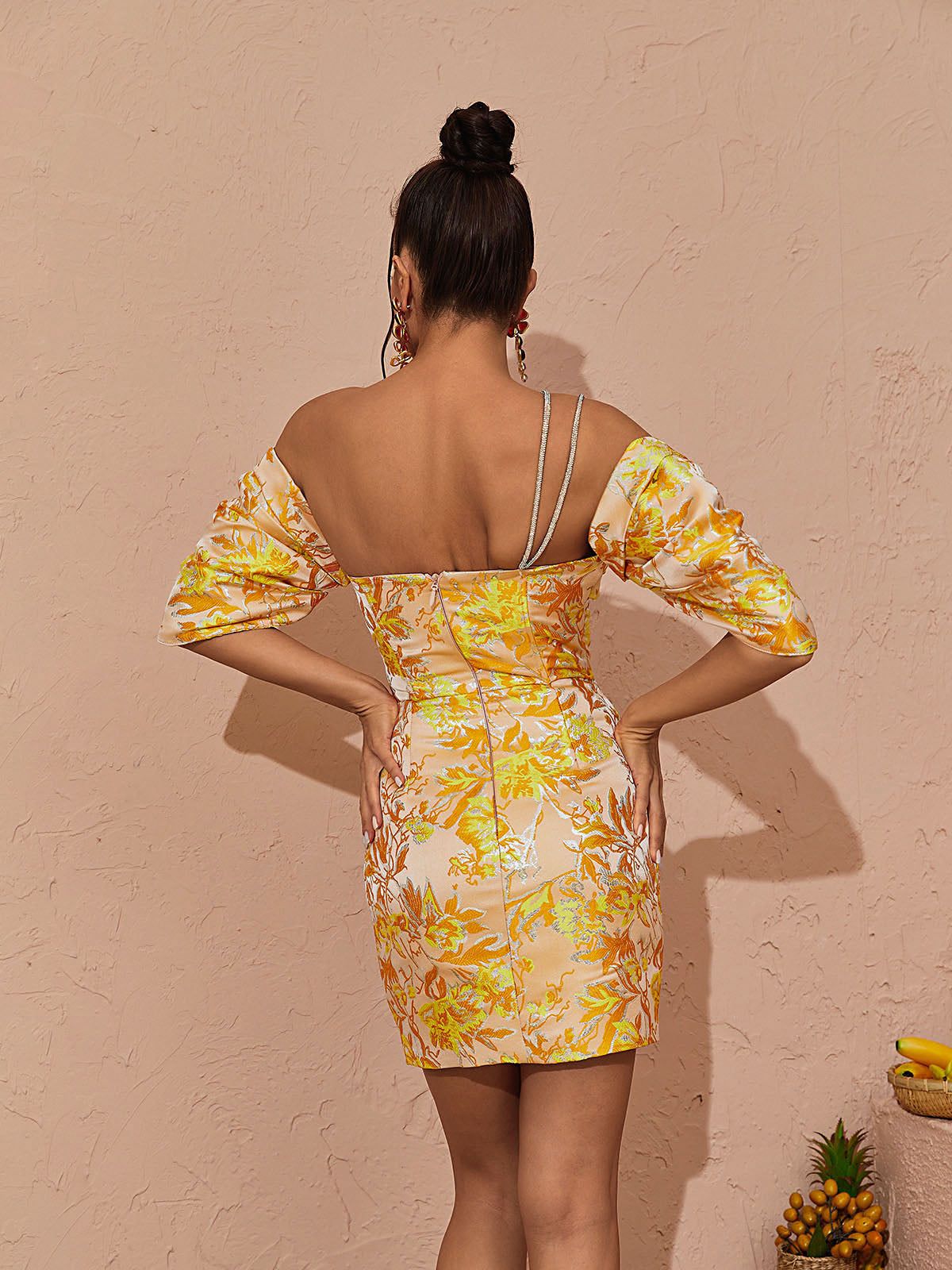 Kore Crystal Chain Jacquard Mini Dress sold by Mew Mews product image thumbnail 6