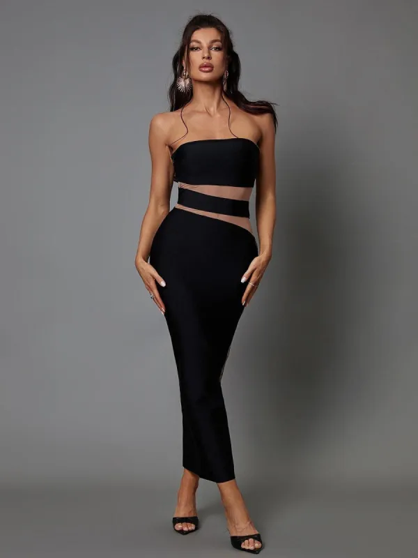 Genesis Strapless Bandage Midi Dress sold by Mew Mews