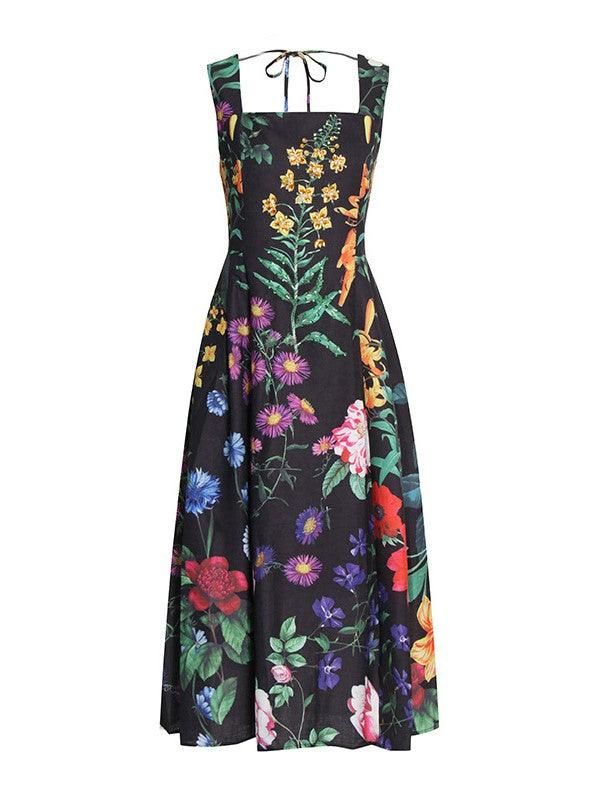 Capucine Floral Printed Midi Dress sold by Mew Mews product image thumbnail 7