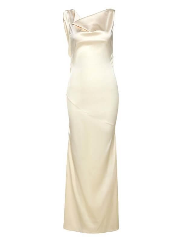 Tamsin Backless Satin Maxi Dress sold by Mew Mews product image thumbnail 7