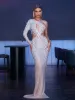 Gage One Shoulder Cutout Embellished Maxi Dress sold by Mew Mews