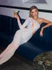 Gage One Shoulder Cutout Embellished Maxi Dress sold by Mew Mews