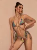 Goldie Cross Straps Printed Bikini Two Piece Set sold by Mew Mews