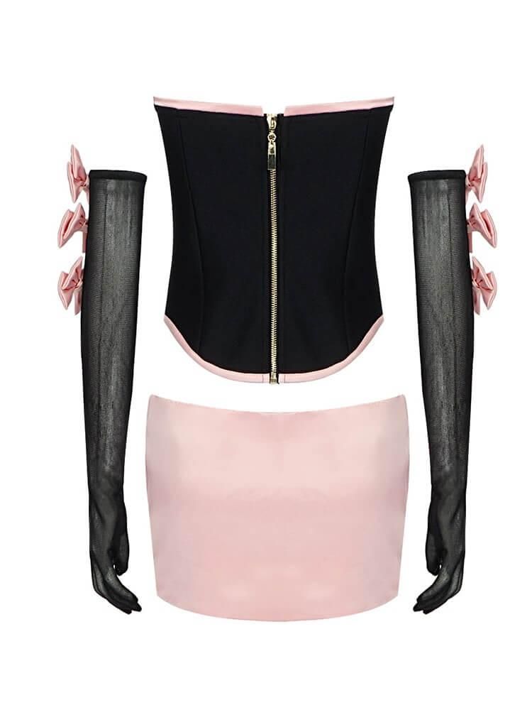 Kairi Satin Strapless Bandage Set sold by Mew Mews product image thumbnail 9