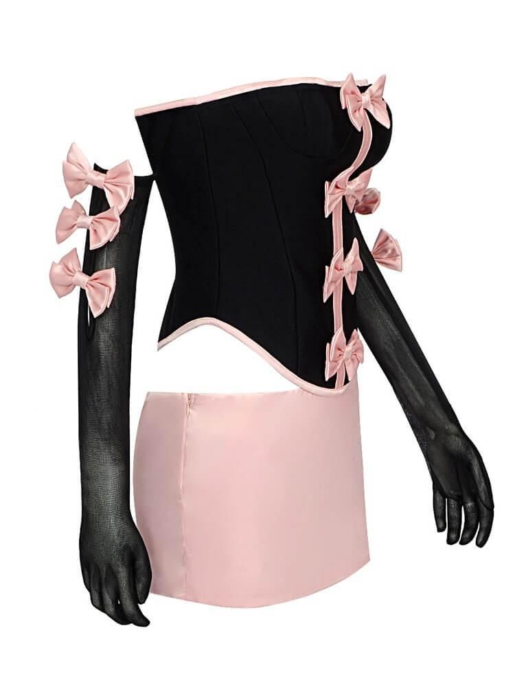 Kairi Satin Strapless Bandage Set sold by Mew Mews product image thumbnail 8