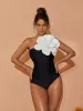 Aureliana Flower One Piece Swimsuit In Black sold by Mew Mews