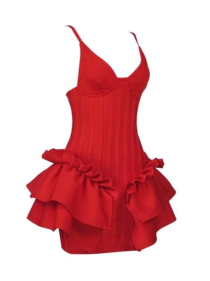 Andrea Mini Bandage Dress In Red sold by Mew Mews product image thumbnail 2