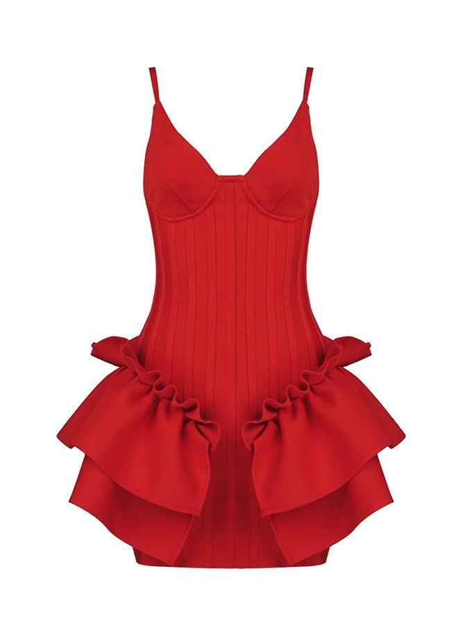Andrea Mini Bandage Dress In Red sold by Mew Mews
