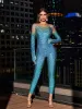 Adonis Ombre Rhinestone Gloves Jumpsuit sold by Mew Mews