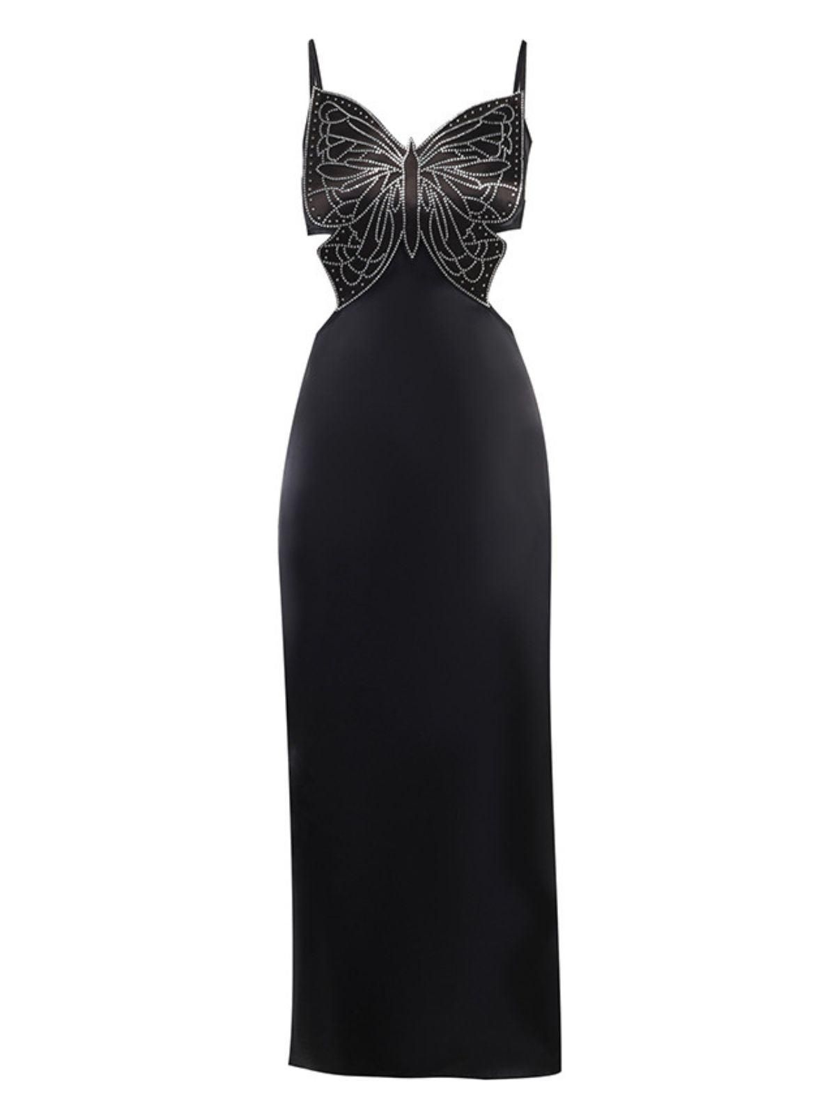 Rosetta Rhinestone Butterfly Midi Dress sold by Mew Mews product image thumbnail 7