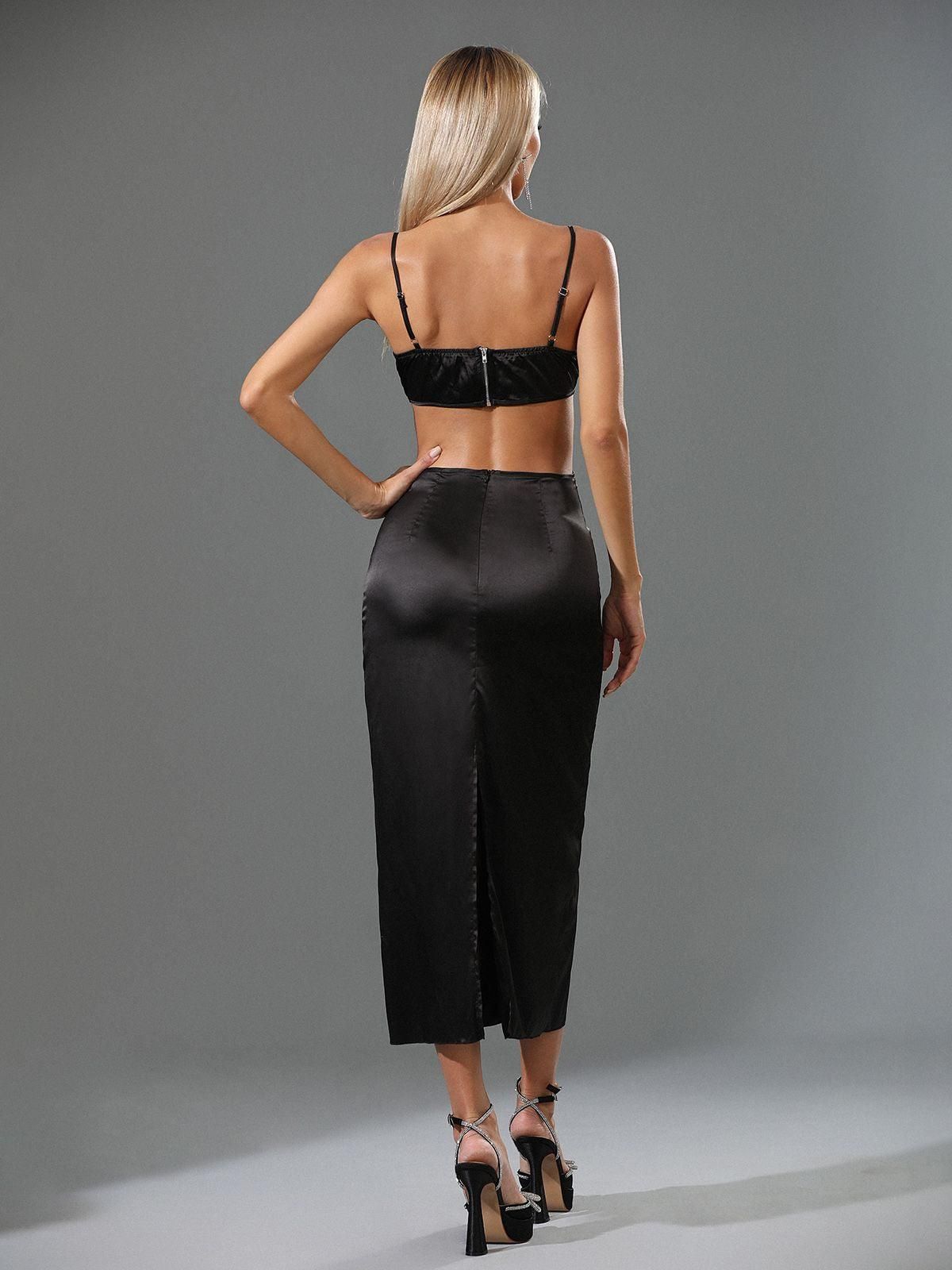 Rosetta Rhinestone Butterfly Midi Dress sold by Mew Mews product image thumbnail 6
