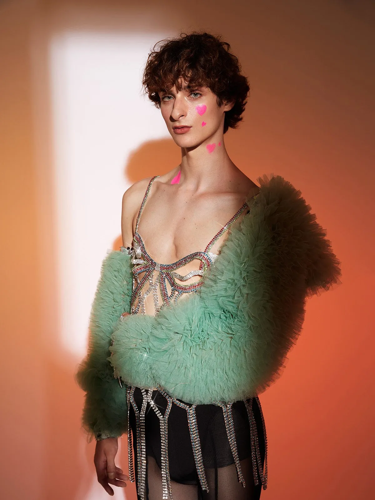 Aiden Spaghetti Crystal Fringe Top sold by Mew Mews product image thumbnail 5